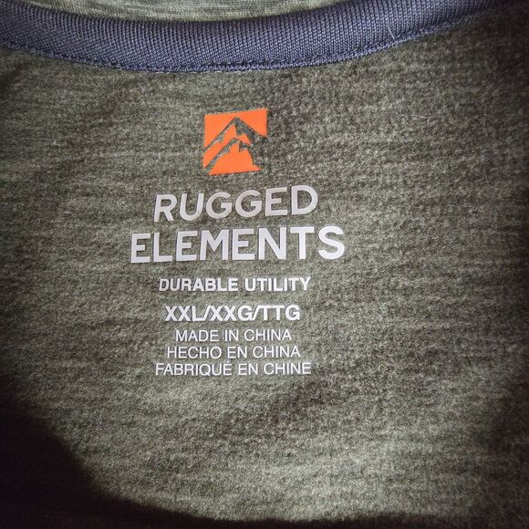 Rugged Elements Henley Pullover Men XXL 2XL Utility Green Outdoor Hike Adventure - Picture 7 of 8